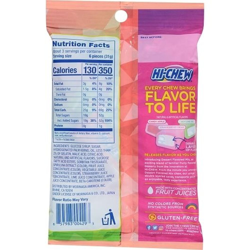 Hi-Chew Dessert Mix Chewy Candy, 3 Ounce -- 6 per case