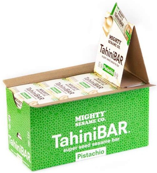 Mighty Sesame TahiniBar Pistachio Super Seed Sesame Bar, 3.8 Ounce -- 8 per case