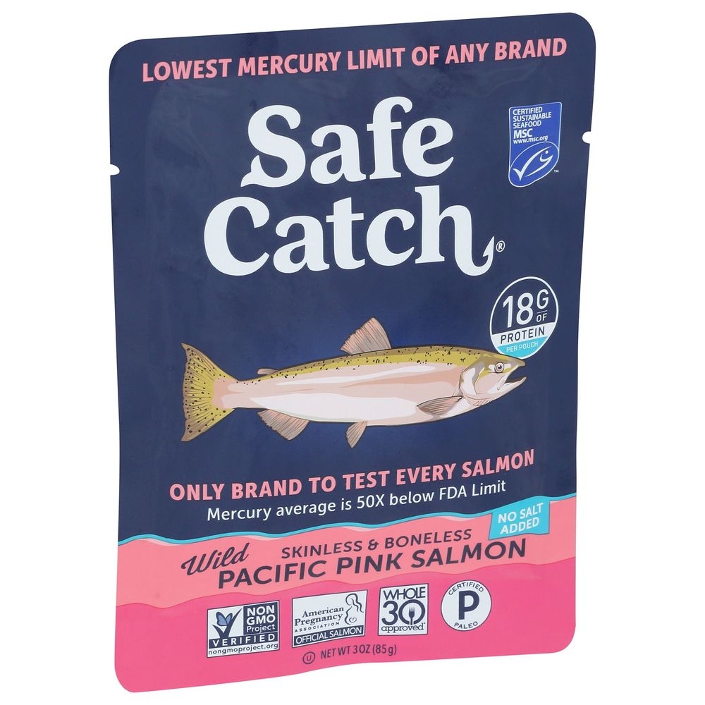Safe Catch No Salt Added Salmon, 3 Ounce -- 12 per case