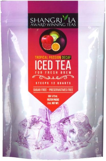 Shangri La Tropical Passion Decaf Iced Tea, 6 Count -- 12 Per Case