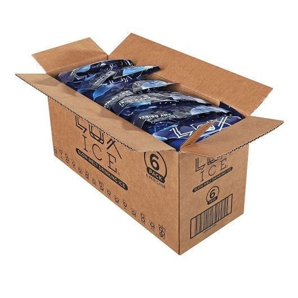 Lux Ice Slow Melt Drinking Ice, 6 Count -- 6 Per Case