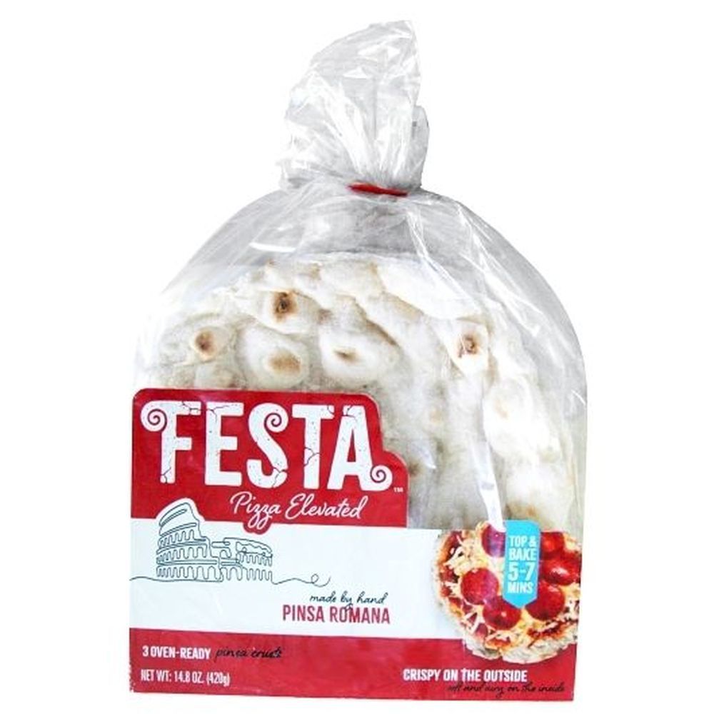 Festa 8 Inch Round Pinsa Romana Crusts, 3 Count -- 6 Per Case