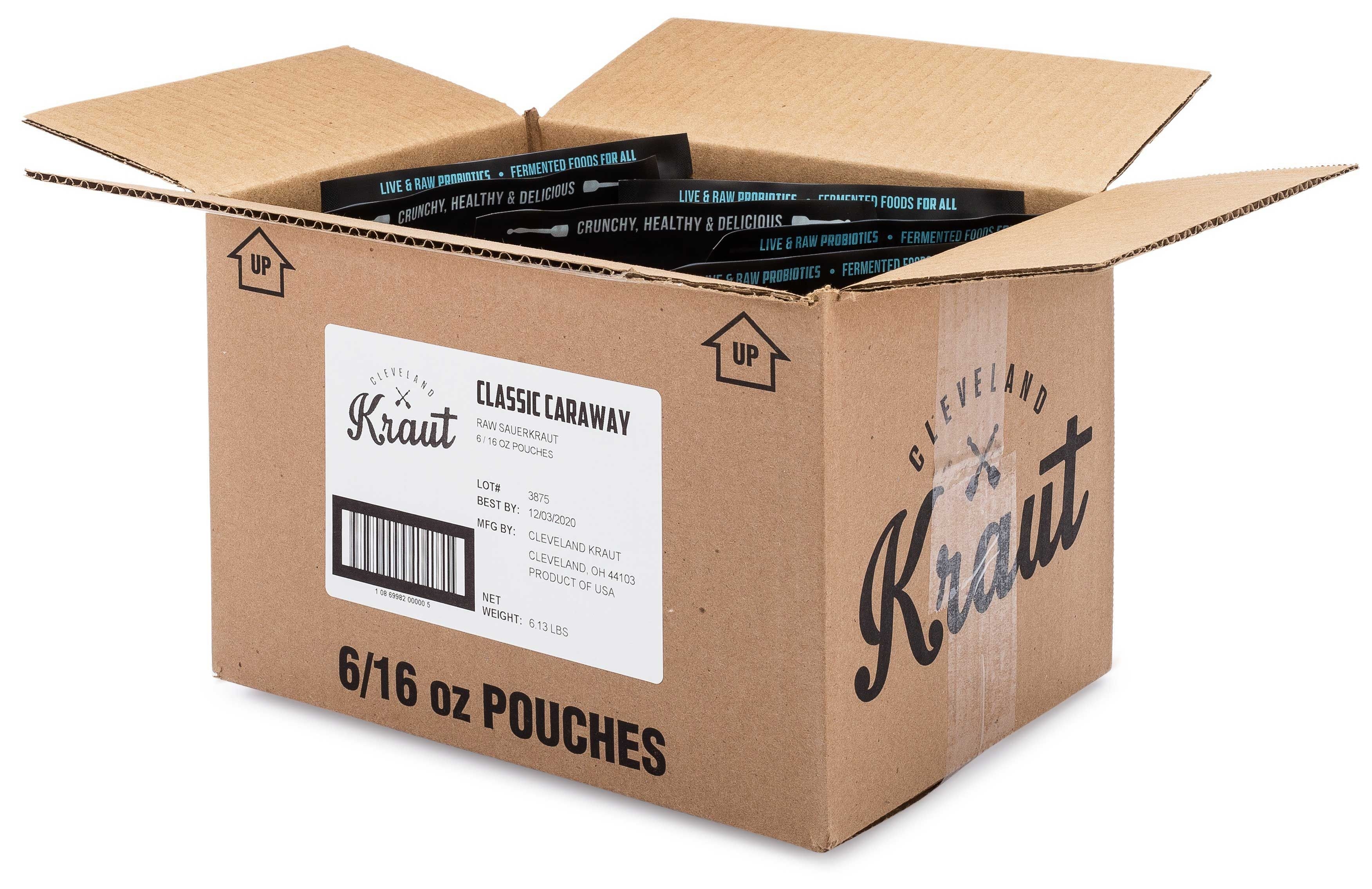 Cleveland Kraut Classic Caraway Raw Sauerkraut, 16 Ounce -- 6 per case