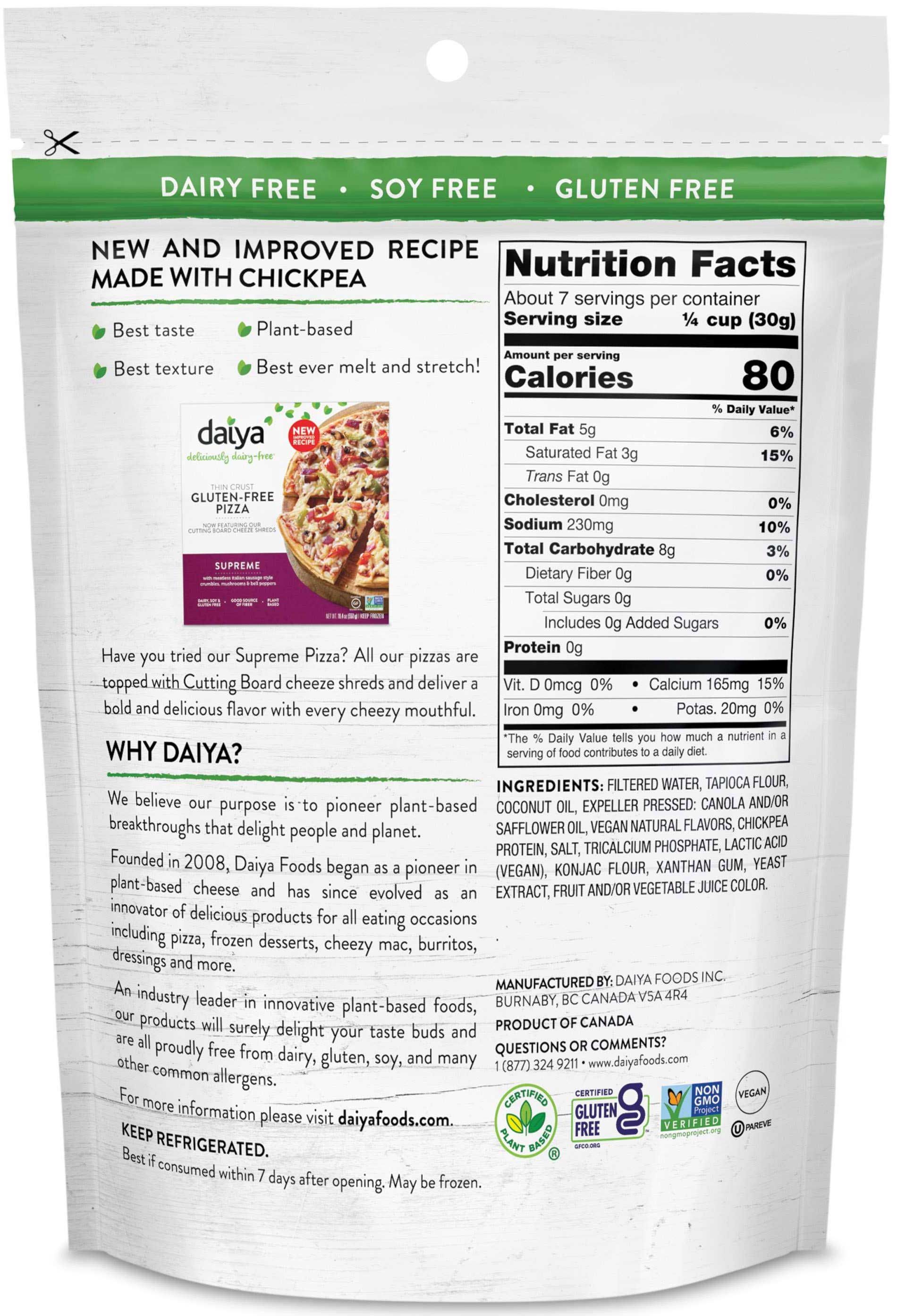 Daiya Mozzarella Cutting Board Shreds, 7.1 Ounce -- 12 Per Case
