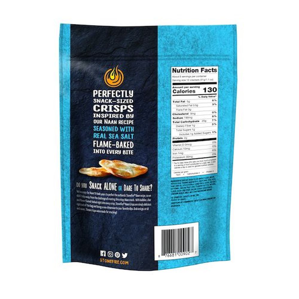 Stonefire Sea Salt Naan Crisps, 6 Ounce -- 12 Per Case