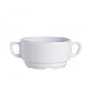 Arcoroc Candour Extra Strong Porcelain Stackable Soup Bowl, 12.5 Ounce -- 24 per case.