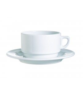Arcoroc Candour Extra Strong Porcelain Stackable Cup, 9 3/4 Ounce -- 24 per case.