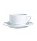 Arcoroc Candour Extra Strong Porcelain Stackable Cup, 9 3/4 Ounce -- 24 per case.