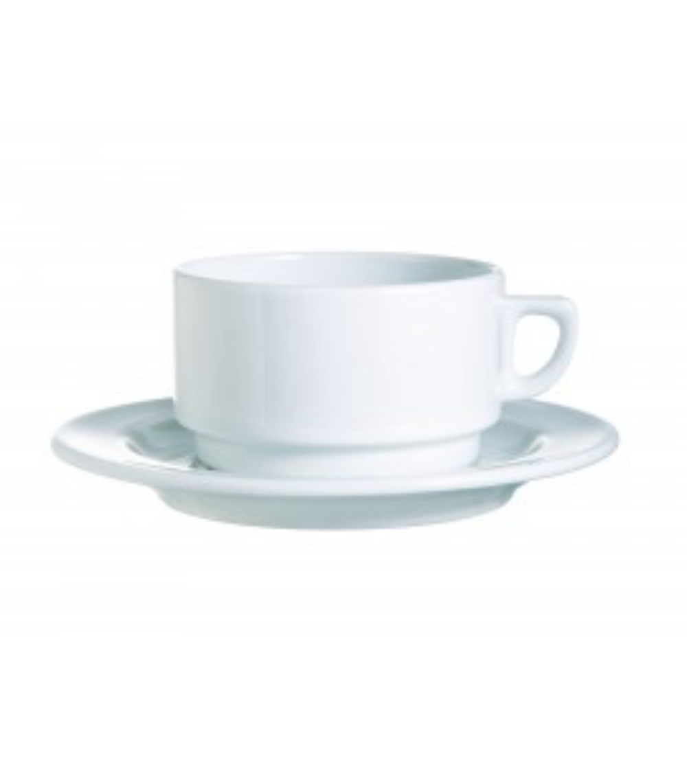 Arcoroc Candour Extra Strong Porcelain Stackable Cup, 9 3/4 Ounce -- 24 per case.