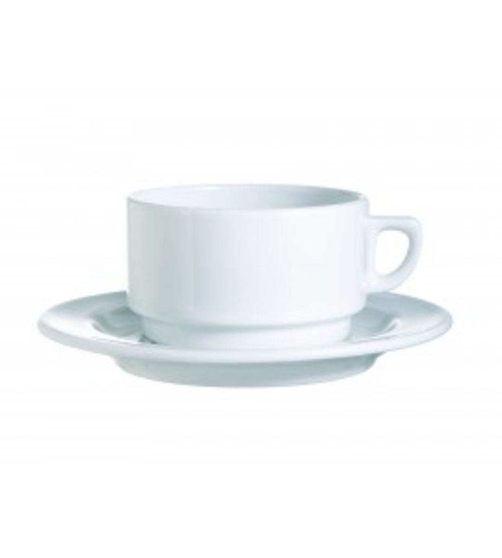 Arcoroc Candour Extra Strong Porcelain Stackable Cup, 9 3/4 Ounce -- 24 Per Case