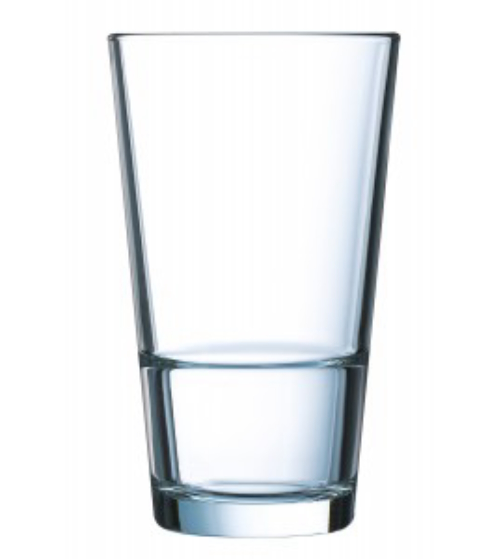 Arcoroc Stack Up Fully Tempered Cooler Beverage Glass, 16 Ounce -- 12 Per Case