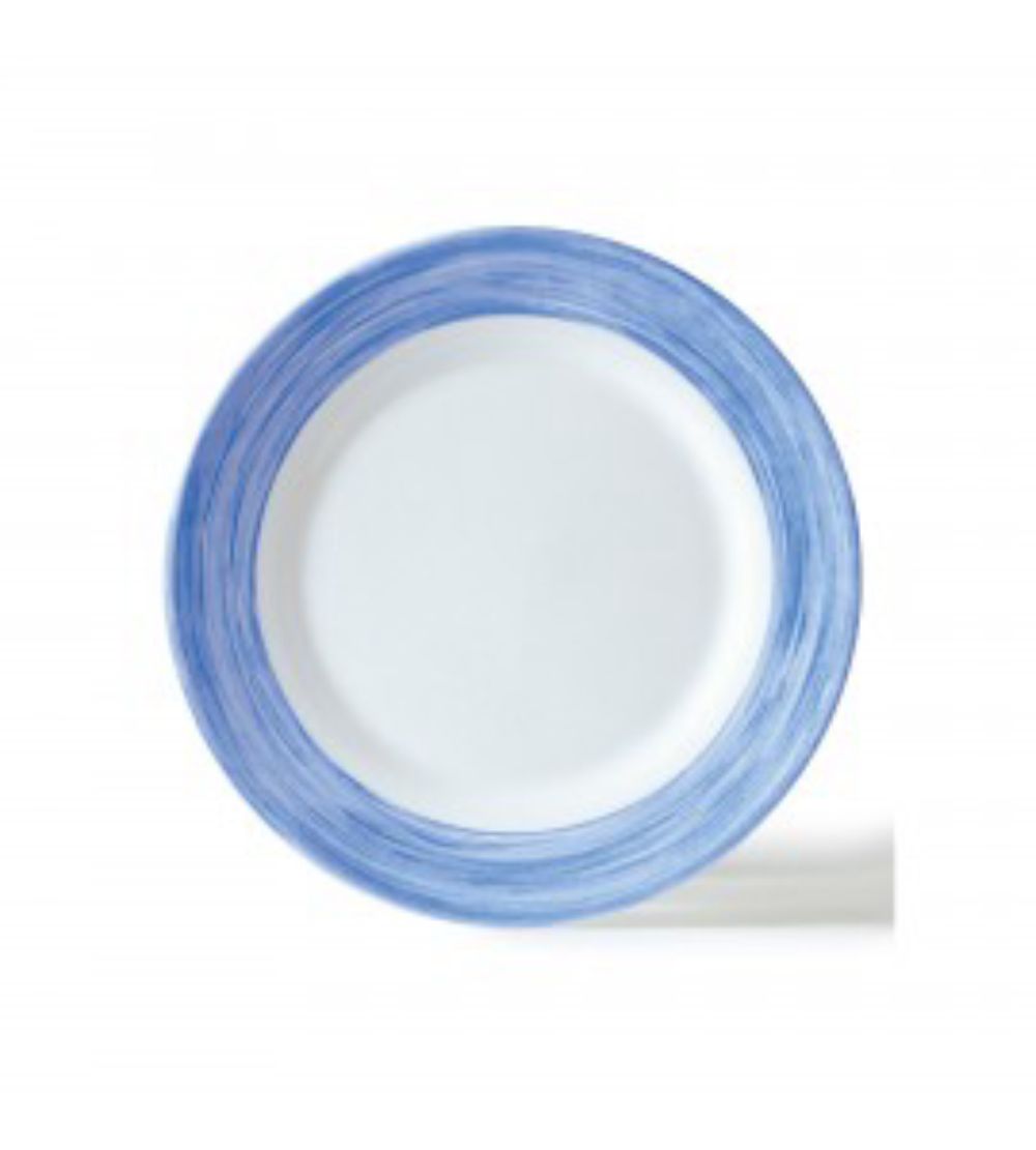 Arcoroc Brush Blue Jean Opal Fully Tempered Lunch Plate, 9 1/4 Inch -- 24 Per Case