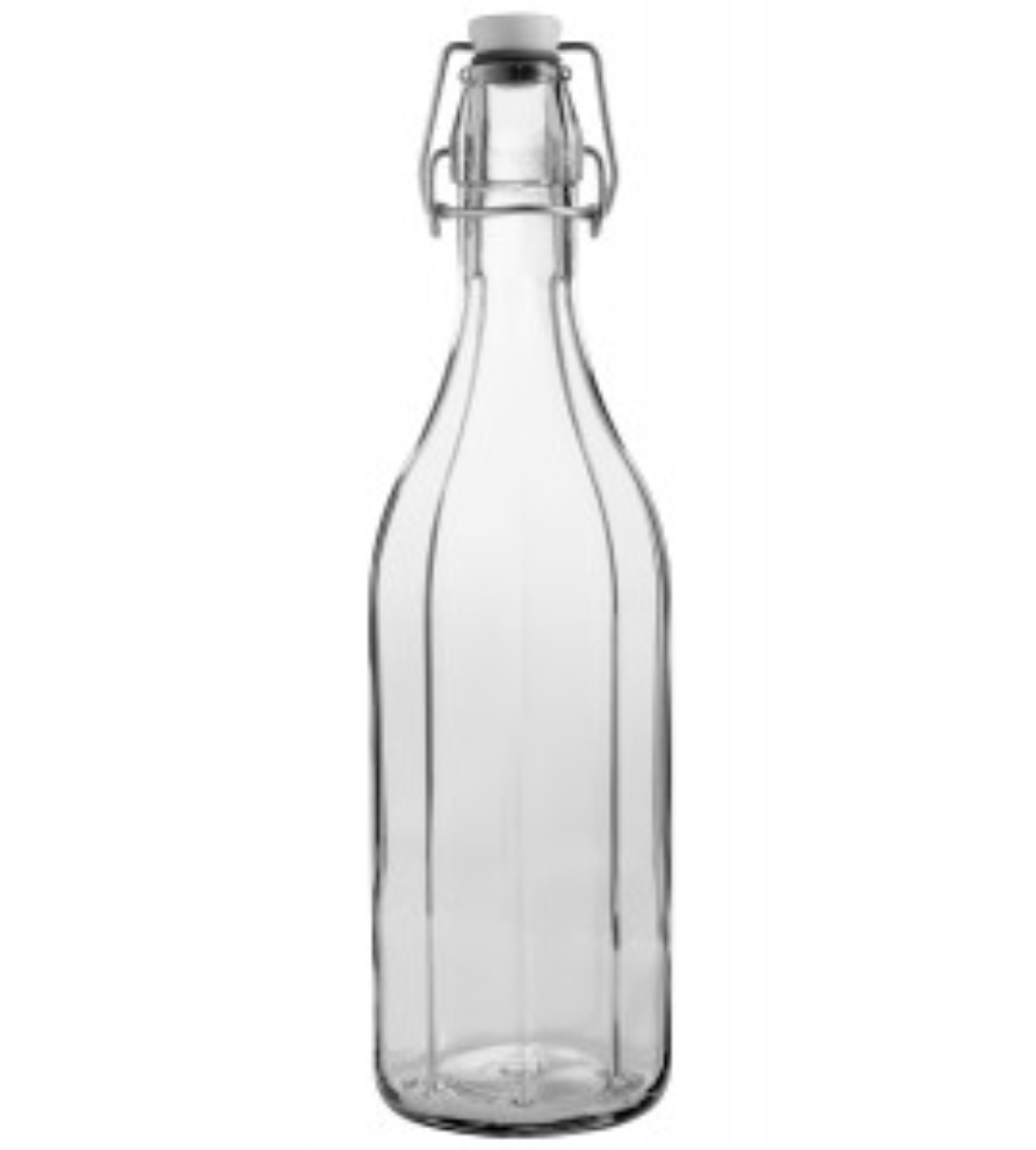 Arcoroc Pitchers Paneled Swing Top Bottle, 25.25 Ounce -- 6 per case.
