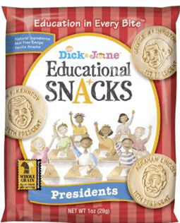 Dick and Jane President Educational Snack, 1 Ounce -- 120 per case.