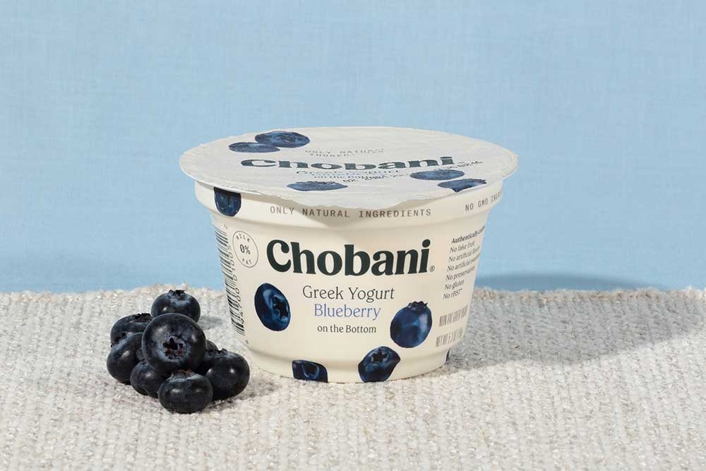 Chobani Non Fat Blueberry Greek Yogurt, 5.3 Ounce -- 12 per case