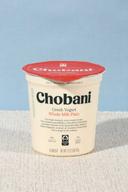 Chobani Greek Yogurt 4 Percent Whole Fat Plain, 32 Ounce -- 6 per case.