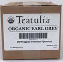Teatulia Organic Earl Grey Wrapped Premium Pyramid -- 50 per case