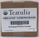 Teatulia Organic Lemongrass Wrapped Premium Pyramid Tea -- 50 per case