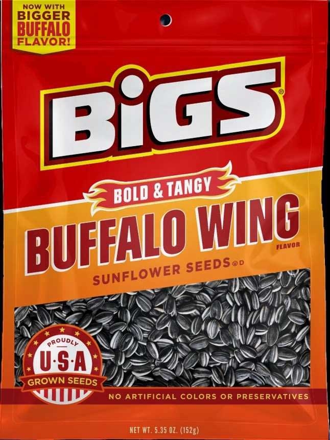 Bigs Franks Redhot Buffalo Wing Sauce Sunflower Seed, 5.35 Ounce -- 12 Per Case