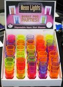 Emi Yoshi Neon Lights Shooter Glass -- 100 per case.