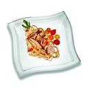 Waves Square Clear Plastic Plate, 10 inch -- 120 per case.