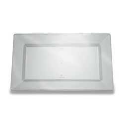 Yoshi Rectangle Clear Dessert Plate, 10 Count -- 12 Per Case