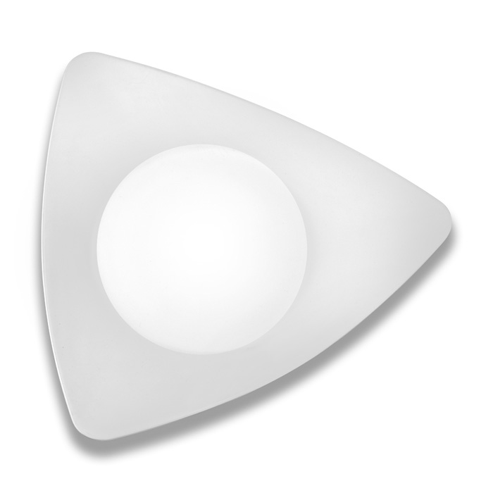 Yoshi Ware Emi White Triangle Luncheon Plate, 9 inch - 10 per pack -- 12 packs per case.