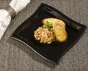 Waves Square Black Plastic Plate, 9 inch -- 120 per case.