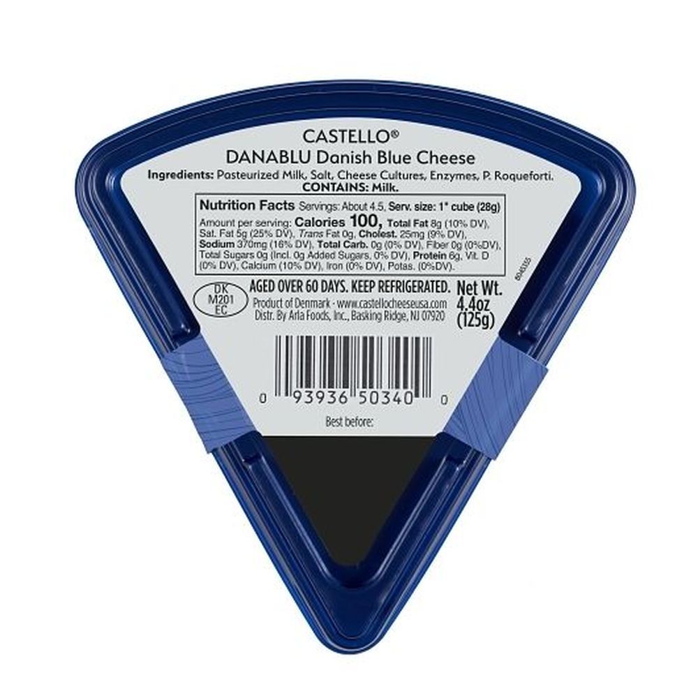 Castello Traditional Blue Cheese Wedge, 4.4 Ounce -- 8 Per Case