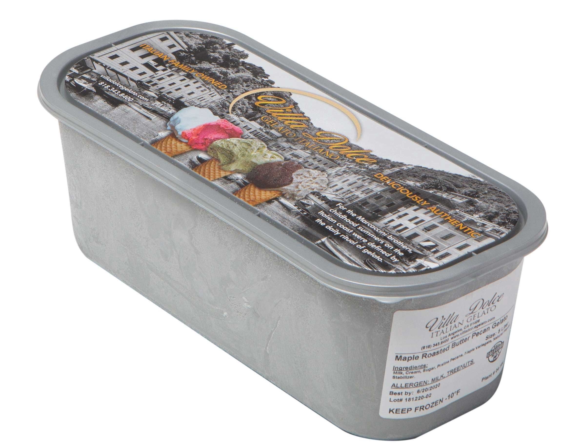Villa Dolce Maple Roasted Butter Pecan Gelato, 5 Liter