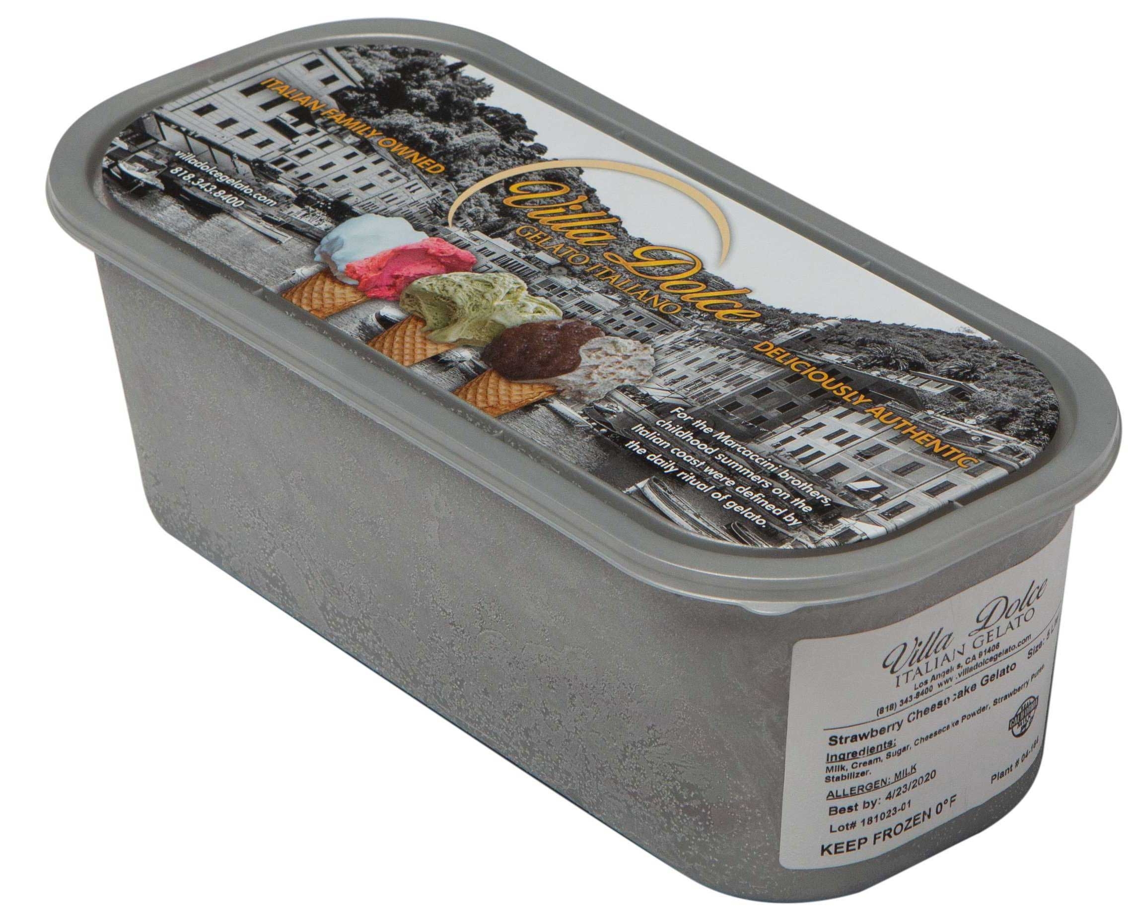 Villa Dolce New York Strawberry Cheesecake Gelato, 5 Liter