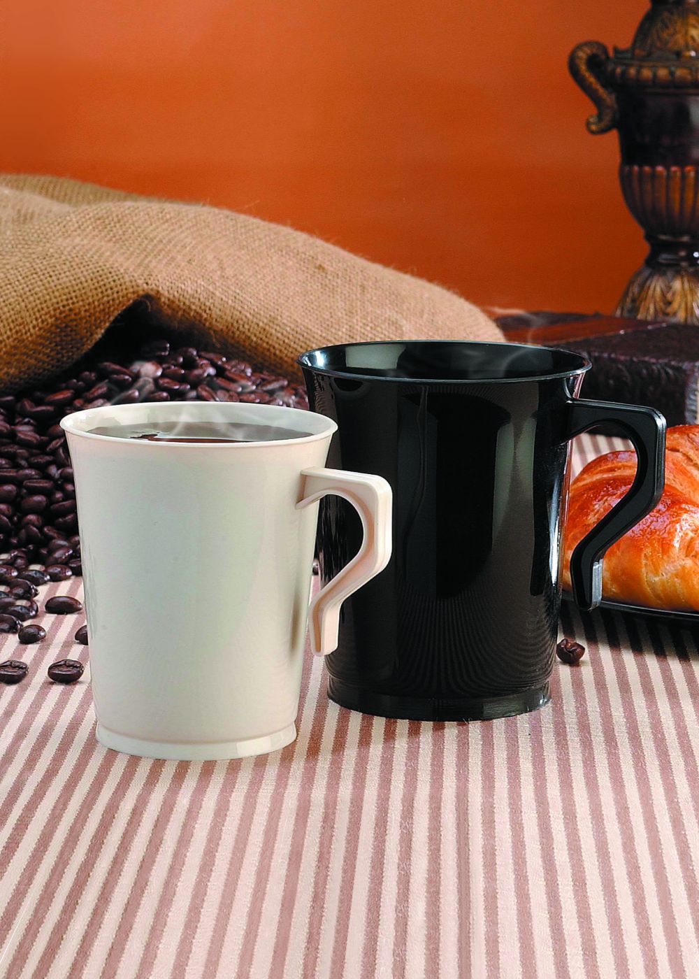Yoshi Polypropylene White Coffee Mug, 8 Ounce -- 500 Per Case