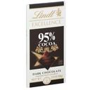 Lindt Excellence 95 Percent Cocoa Dark Chocolate Bar, 2.8 Ounce -- 144 per case