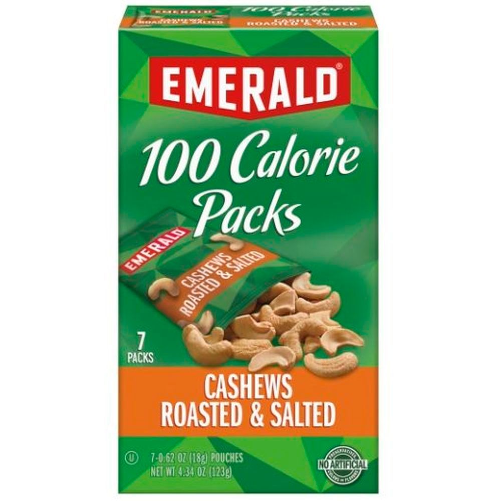 Emerald 100 Calorie Packs Roasted And Salted Cashews, 4.34 Ounce -- 8 Per Case