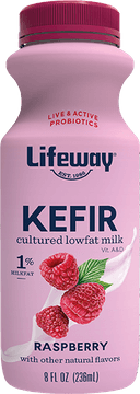 Lifeway Raspberry Low Fat Kefir, 8 Ounce -- 6 per case.