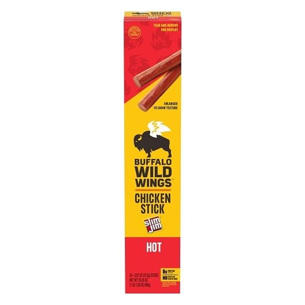 Slim Jim Hot Chicken Stick, 0.97 Ounce -- 144 per case
