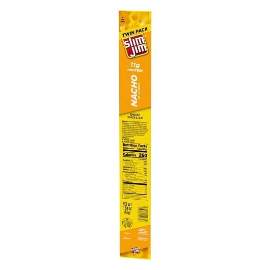 Slim Jim Nacho Flavored Smoked Snack Stick -twin Pack, 1.94 Ounce -- 144 Per Case