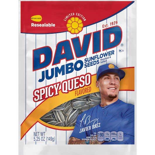 Davids Spicy Queso Jumbo Sunflower Seeds, 5.25 Ounce -- 12 Per Case