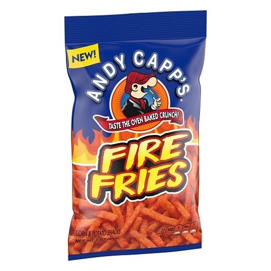 Andy Capp Fire Fries Corn and Potato Snacks, 3 Ounce -- 12 per case