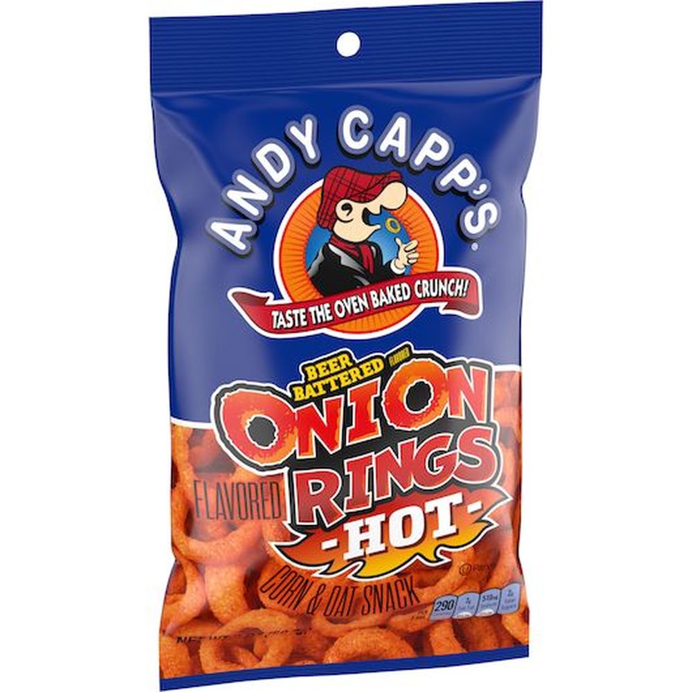Andy Capp's Beer Battered Flavored Onion Rings, 2 Ounce -- 12 Per Case