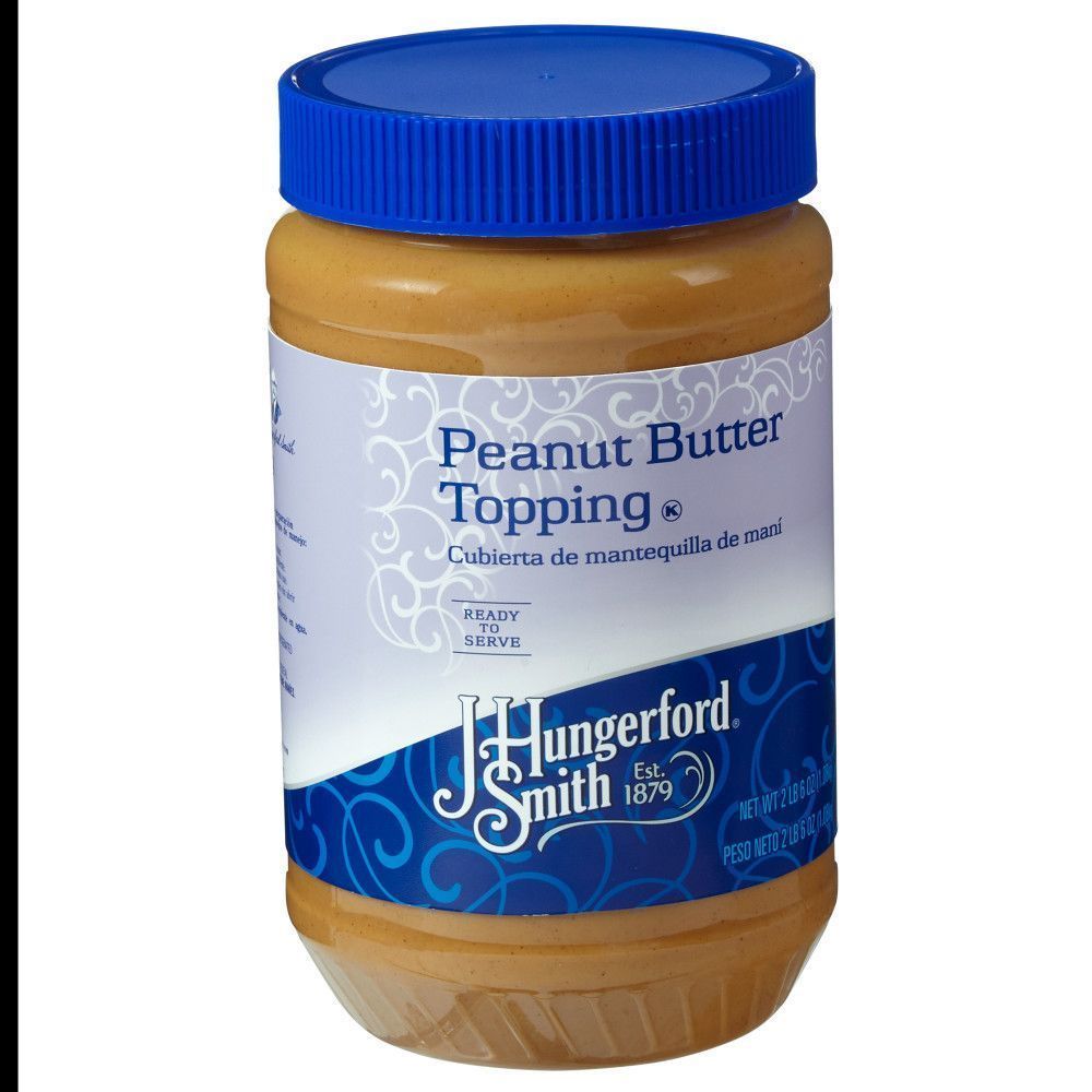 Jhs Hungerford Smith Peanut Butter Topping, 40 Ounce -- 6 per case