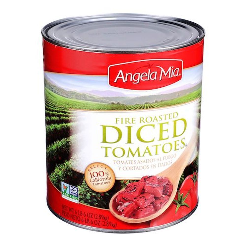 Angela Mia Fire Roasted Diced Tomatoes, 102 Ounce -- 6 Per Case
