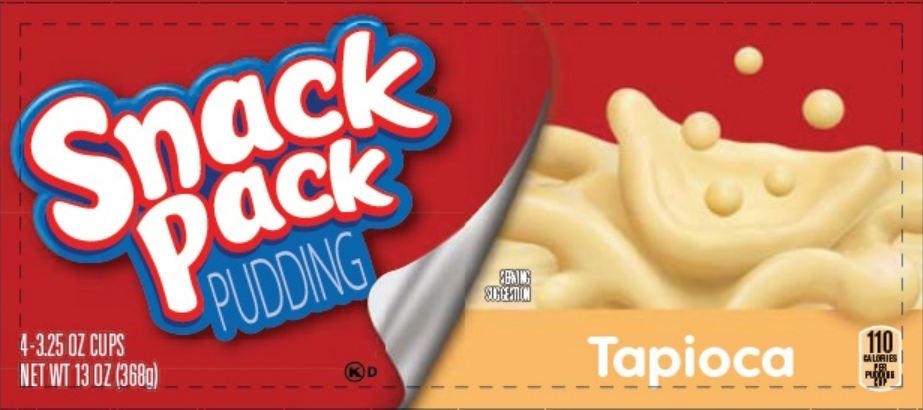 Snack Pack Tapioca Pudding,13 Ounce -- 12 Per Case
