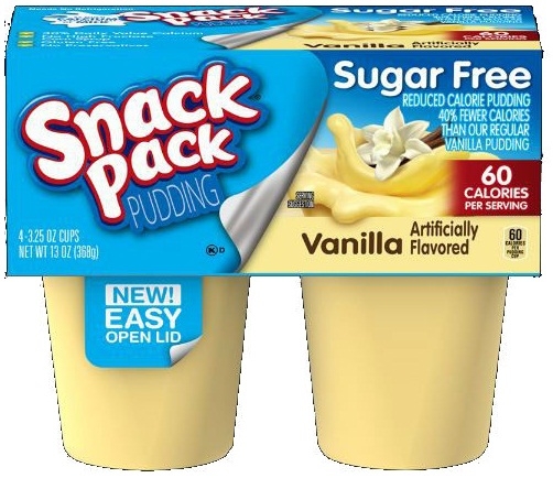 Snack Pack Sugar Free Vanilla Pudding, 3.5 Ounce -- 48 per case