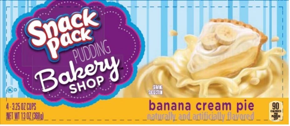 Snack Pack Banana Cream Pie Pudding, 13 Ounce -- 12 Per Case
