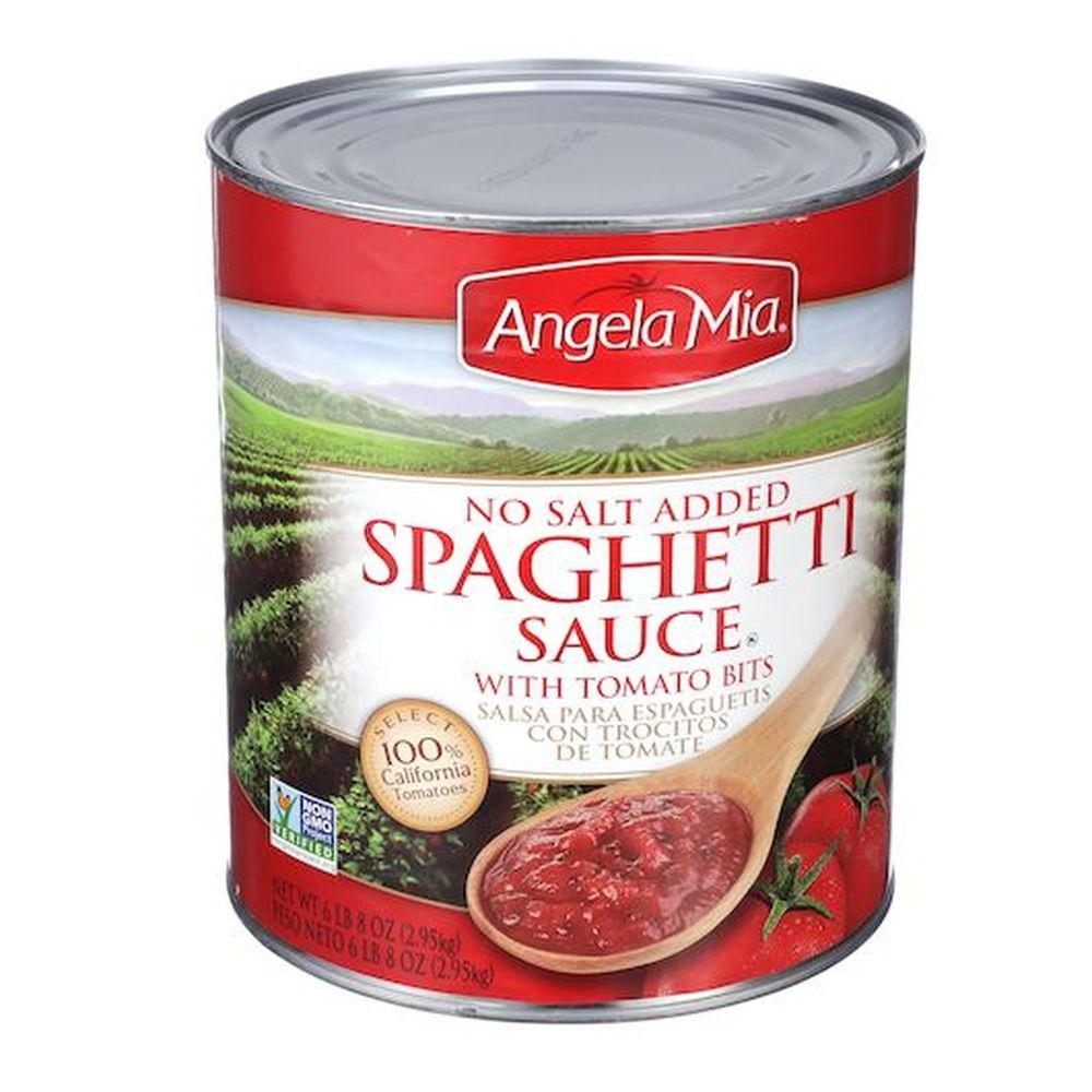 Angela Mia No Salt Added Spaghetti Sauce, 104 Ounce -- 6 Per Case