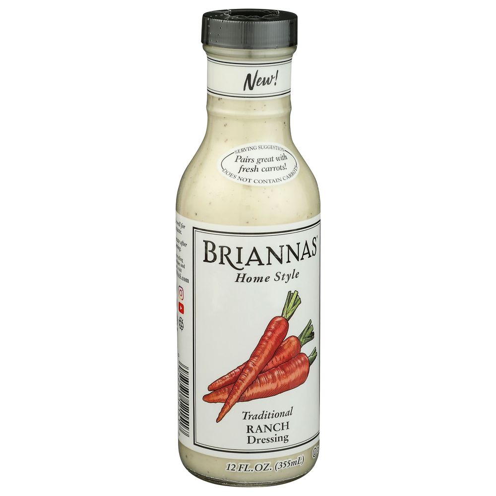 Briannas Home Style Traditional Ranch Dressing, 12 Ounce -- 6 per case