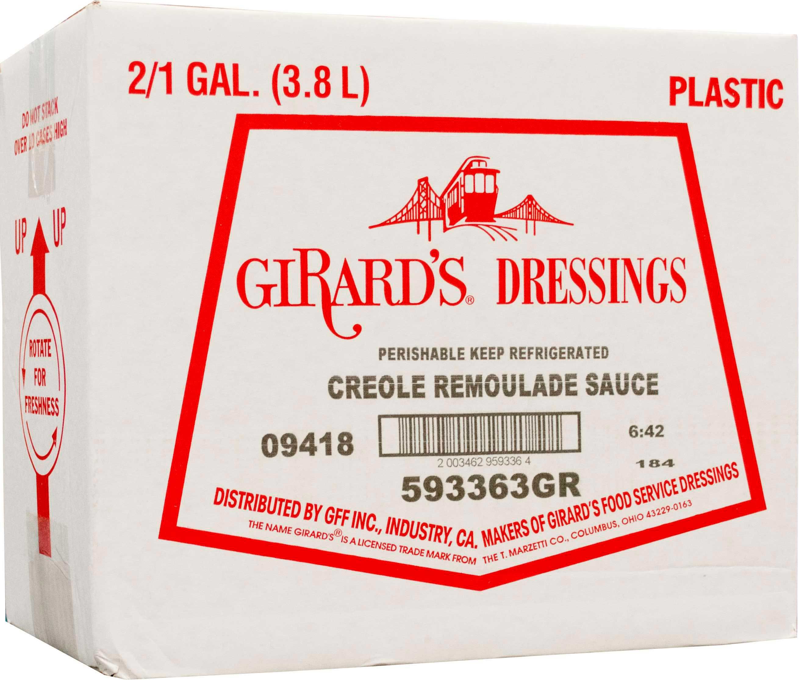 Girard's Dressing Creole Remoulade Sauce, 1 Gallon -- 2 Per Case
