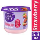 Light and Fit Nonfat Strawberry Yogurt, 5.3 Ounce -- 12 per case