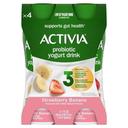 Activia Strawberry Banana Probiotic Lowfat Yogurt Drink, 28 Fluid Ounce - 3 per case